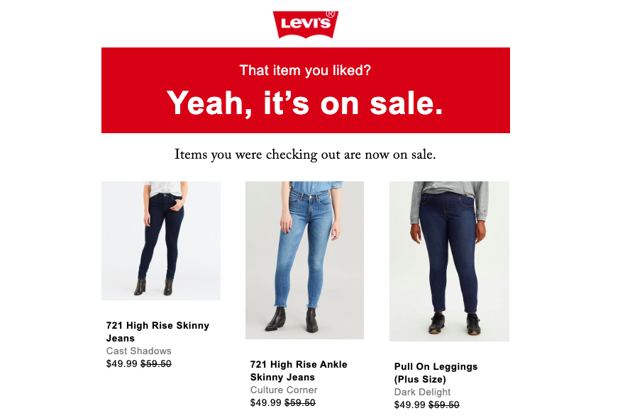 Levi's e-mail follow-up