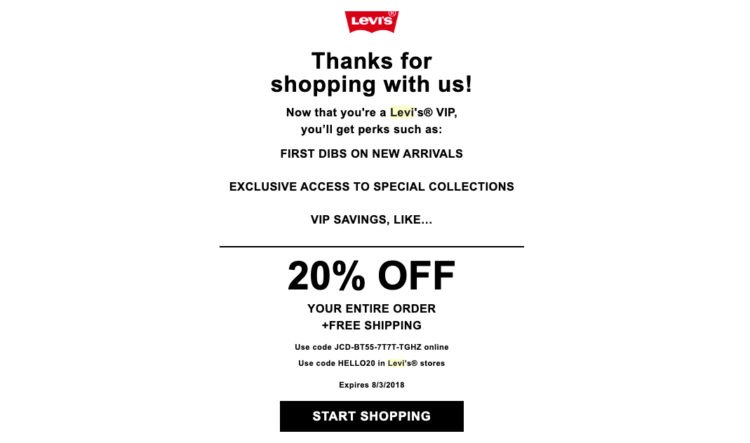 Levi's e-mail